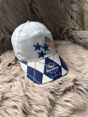 PBR USA Red White & Blue Baseball Cap One of a Kind Unique Pabst 250